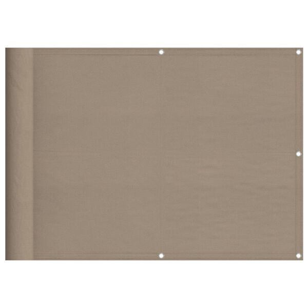 vidaXL &Eacute;cran de balcon taupe 75x1000 cm 100% polyester oxford