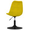 vidaXL Chaises pivotantes &agrave; manger lot de 6 Jaune Velours