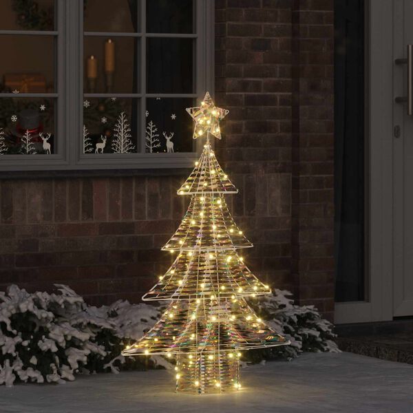 vidaXL Sapin de No&euml;l avec 120 LED Blanc chaud 120 cm PET