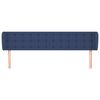 vidaXL T&ecirc;te de lit avec oreilles Bleu 163x23x78/88 cm Tissu