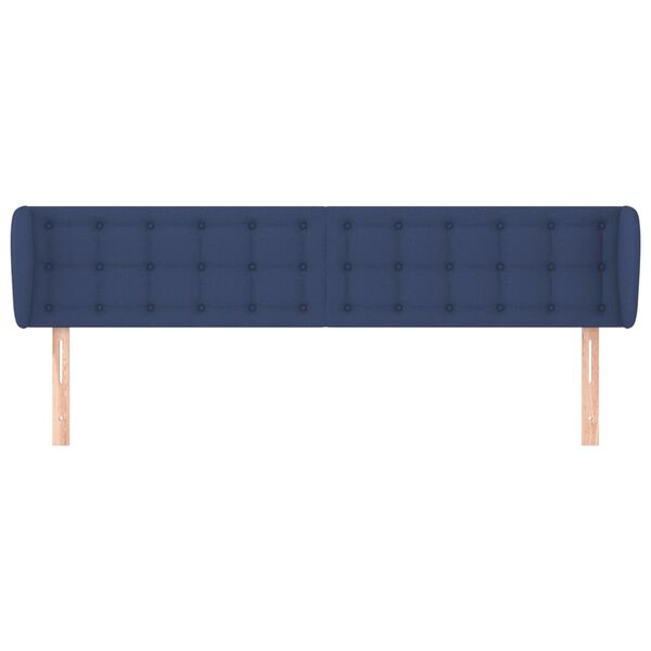 vidaXL T&ecirc;te de lit avec oreilles Bleu 163x23x78/88 cm Tissu
