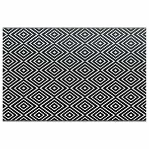 vidaXL Tapis d'ext&eacute;rieur ARAKIL Blanc et noir 190x290 cm PP