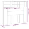 vidaXL Armoire de t&ecirc;te de lit Gris b&eacute;ton 120x19x103,5 cm