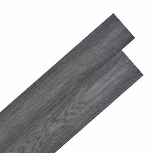 vidaXL Planches de sol Noir et Blanc 5,02 m&sup2; 36 pi&egrave;ces PVC