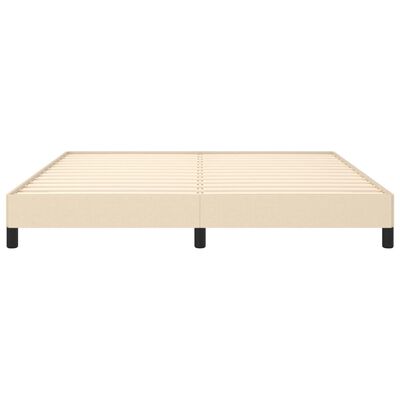 vidaXL Cadre de lit sans matelas crème 160x200 cm tissu