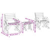 vidaXL Salon de jardin 3 pcs bois de sapin massif
