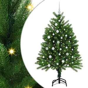 vidaXL Sapin de No&euml;l avec 150 LED avec support Vert 120 cm PE