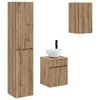 vidaXL Ensemble de mobilier de salle de bain 3 pc Ch&ecirc;ne artisanal