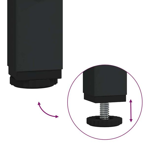 vidaXL Ensemble de mobilier de salle de bain 2 pcs Ch&ecirc;ne fum&eacute; et noir