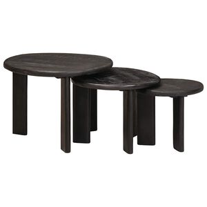vidaXL Tables basses gigognes 3 pc Blanc &Oslash; 54 x 40 cm