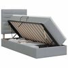 vidaXL Lit avec rangement et matelas Gris clair 90 x 190 cm tissu