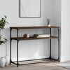 vidaXL Table console ch&ecirc;ne marron 100x35,5x75 cm bois d'ing&eacute;nierie