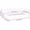 vidaXL Cadre de lit d'angle avec t&ecirc;te de lit Cr&egrave;me 100 x 200 cm tissu