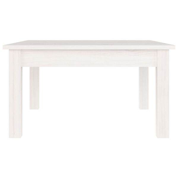 vidaXL Table basse Blanc 55x55x30 cm Bois massif de pin