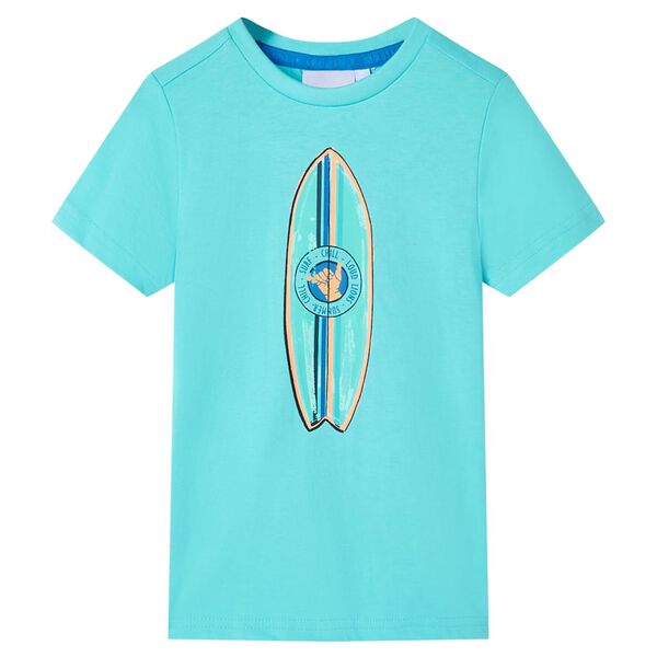 T-shirt pour enfants avec manches courtes aqua 128