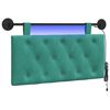 vidaXL T&ecirc;te de lit suspendue Turquoise Velours