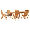 vidaXL Ensemble de salle &agrave; manger pour jardin 7 pc Marron