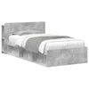 vidaXL Cadre de lit avec rangement Gris b&eacute;ton 100 x 200 cm