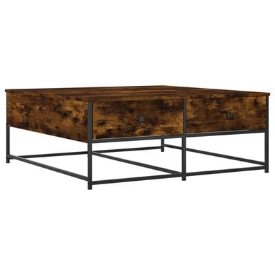 vidaXL Table basse chêne fumé 100x99x40 cm bois d'ingénierie