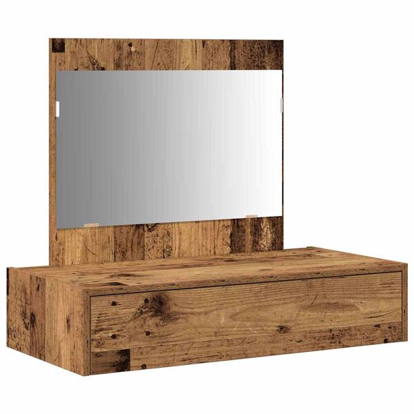 vidaXL Table de Toilette Marron 83 x 40 x 70 cm Bois d'ing&eacute;nierie