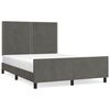 vidaXL Cadre de lit sans matelas gris fonc&eacute; 140x190 cm velours