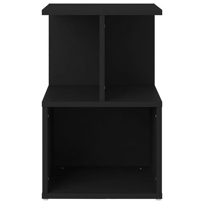 vidaXL Table de chevet noir 35x35x55 cm bois ingénierie