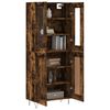 vidaXL Buffet haut Ch&ecirc;ne fum&eacute; 69,5x34x180 cm Bois d'ing&eacute;nierie