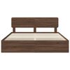 vidaXL Cadre de lit Ch&ecirc;ne brun 200 x 200 cm Bois Ing&eacute;nierie
