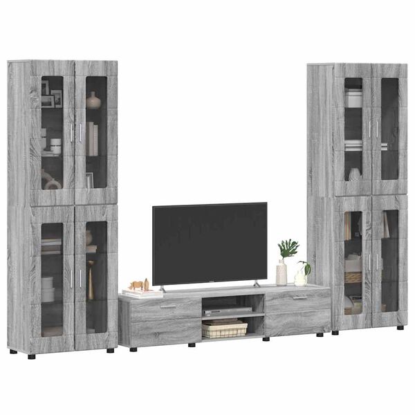 vidaXL Ensemble meuble TV FLORIN Gris Sonoma Bois d'ing&eacute;nierie