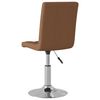 vidaXL Chaises pivotantes &agrave; manger lot de 2 marron tissu