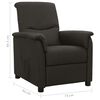 vidaXL Fauteuil inclinable Taupe Tissu