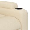 vidaXL Fauteuil inclinable électrique Crème Tissu