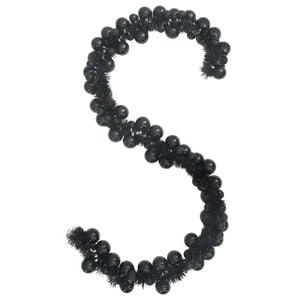vidaXL Guirlande de Boules de No&euml;l LED Noir 186 cm Polystyr&egrave;ne