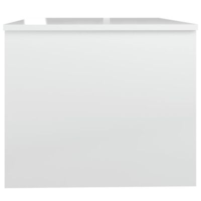 vidaXL Table basse Blanc brillant 80x50x42,5 cm Bois d'ingénierie