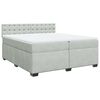 vidaXL Sommier &agrave; lattes de lit et matelas Gris clair 200x200cm Velours