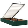 VidaXL Cadre de lit ottoman avec matelas vert fonc&eacute; 180x200cm velours