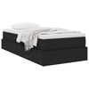 vidaXL Lit avec rangement et matelas Noir 100 x 200 cm Polyester