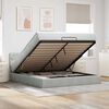 VidaXL Cadre de lit ottoman avec matelas gris clair 160x200 cm velours