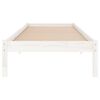 vidaXL Cadre de lit sans matelas blanc bois massif