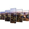 vidaXL Set de toiles murales imprim&eacute;es Horizon de New York vu du ciel