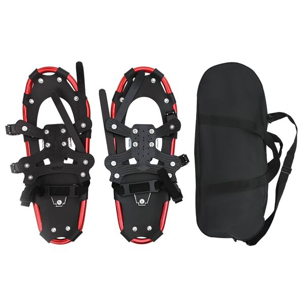 vidaXL Raquettes 3 en 1 Rouge et Noir 21 pouces Aluminium et HDPE