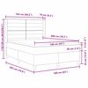 vidaXL Lit &agrave; ressorts avec matelas Noir 140 x 200 cm tissu