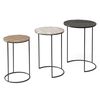 Rousseau Ensemble de tables d'appoint 3 pcs Tiziano M&eacute;tal Multicolore