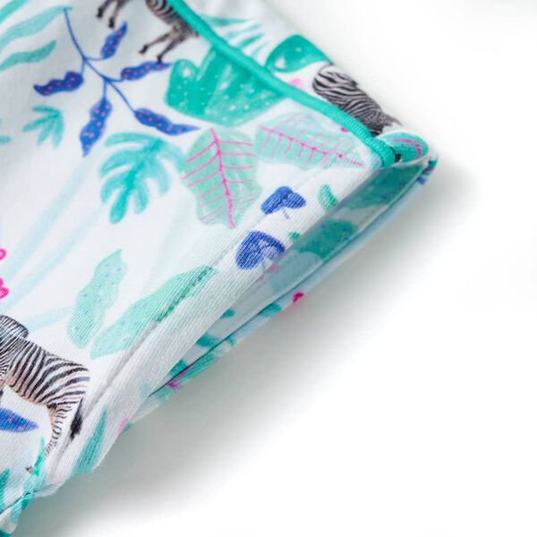 Robe pour enfants écru et menthe foncé 104