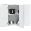 vidaXL Armoire murale d'angle de cuisine Kalmar gris b&eacute;ton