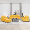 vidaXL Ensemble de canap&eacute;s 4 pcs avec coussins Jaune Velours