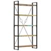 vidaXL Biblioth&egrave;que 5 niveaux 90x30x180 cm Bois solide de r&eacute;cup&eacute;ration