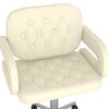 vidaXL Chaise pivotante de salle &agrave; manger Cr&egrave;me Similicuir