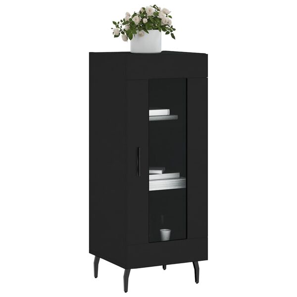 vidaXL Buffet Noir 34,5x34x90 cm Bois d'ing&eacute;nierie