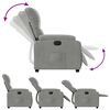 vidaXL Fauteuil inclinable &eacute;lectrique gris clair tissu microfibre
